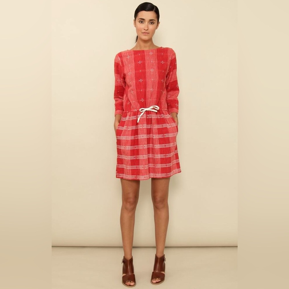 EUC Ace & Jig Red Cardinal Lake Dress | Size Small